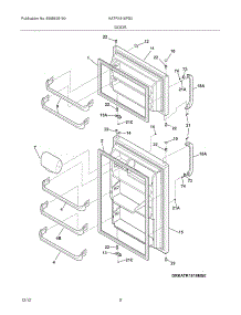 03 - Doors parts for Frigidaire Refrigerator KATR1816PS0 / from AppliancePartsPros.com