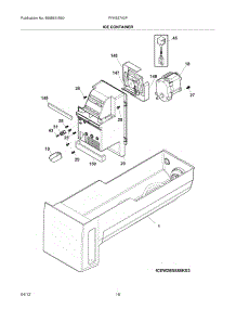 15 - Ice Container parts for Frigidaire Refrigerator FFHB2740PE1 / from AppliancePartsPros.com