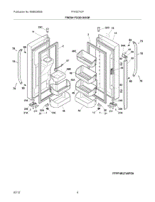 05 - Fresh Food Doors parts for Frigidaire Refrigerator FFHB2740PP0 / from AppliancePartsPros.com