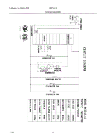 04 - Wiring Diagram parts for Frigidaire Refrigerator KCST48-12 / from AppliancePartsPros.com