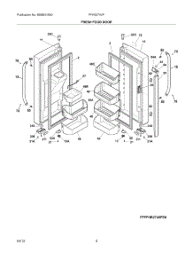 05 - Fresh Food Doors parts for Frigidaire Refrigerator FFHB2740PS1 / from AppliancePartsPros.com