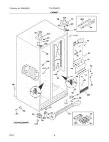 07 - Cabinet parts for Frigidaire Refrigerator FPHC2399PF0 / from AppliancePartsPros.com