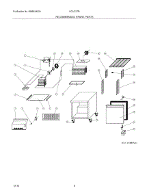 03 - Recommended Spare Parts parts for Frigidaire Refrigerator KCUC27R / from AppliancePartsPros.com