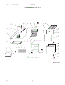 03 - Recommended Spare Parts parts for Frigidaire Freezer KCUC48F / from AppliancePartsPros.com