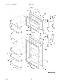 03 - Doors parts for Frigidaire Refrigerator FFHI1817LB9 / from AppliancePartsPros.com