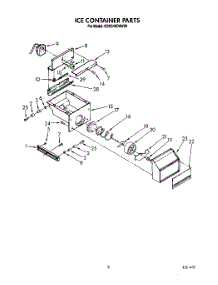 06 - Ice Container parts for Kitchenaid Refrigerator KSSS48DAX00 / from AppliancePartsPros.com