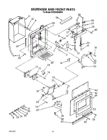 13 - Dispenser Front parts for Kitchenaid Refrigerator KSSS48DAX00 / from AppliancePartsPros.com