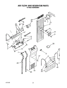 16 - Air Flow And Reservoir parts for Kitchenaid Refrigerator KSSS48DAX00 / from AppliancePartsPros.com