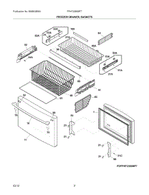 03 - Freezer Drawer, Baskets parts for Frigidaire Refrigerator FPHF2399MF7 / from AppliancePartsPros.com