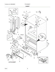 07 - Cabinet parts for Frigidaire Refrigerator FPHG2399MF7 / from AppliancePartsPros.com