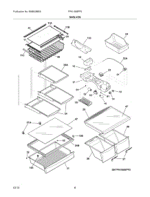 07 - Shelves parts for Frigidaire Refrigerator FPHI1888PF0 / from AppliancePartsPros.com