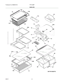 07 - Shelves parts for Frigidaire Refrigerator FPHI1888PF2 / from AppliancePartsPros.com