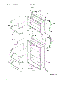 03 - Doors parts for Frigidaire Refrigerator FFHI1826LB9 / from AppliancePartsPros.com