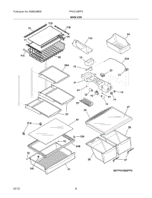 07 - Shelves parts for Frigidaire Refrigerator FPHI2188PF0 / from AppliancePartsPros.com