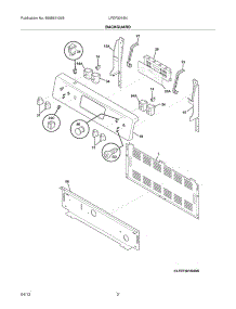 03 - Backguard parts for Frigidaire Range LFEF3016NBB / from AppliancePartsPros.com