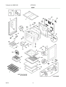 05 - Body parts for Frigidaire Range LFEF3016NBB / from AppliancePartsPros.com