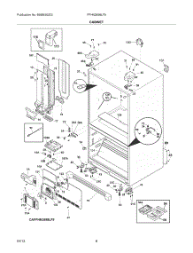 07 - Cabinet parts for Frigidaire Refrigerator FPHN2899LF9 / from AppliancePartsPros.com