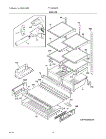 09 - Shelves parts for Frigidaire Refrigerator FPHN2899LF9 / from AppliancePartsPros.com