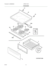 07 - Top / Drawer parts for Frigidaire Range LFEF3017LMD / from AppliancePartsPros.com