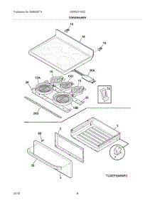07 - Top / Drawer parts for Frigidaire Range LEEF3021MSC / from AppliancePartsPros.com