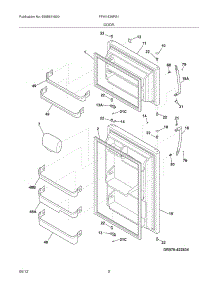 03 - Doors parts for Frigidaire Refrigerator FFHI1826PS1 / from AppliancePartsPros.com