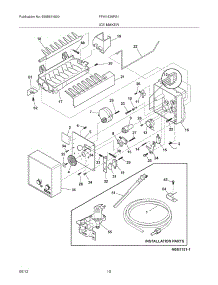 11 - Ice Maker parts for Frigidaire Refrigerator FFHI1826PS1 / from AppliancePartsPros.com