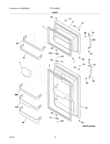 03 - Doors parts for Frigidaire Refrigerator FFHI1826PS2 / from AppliancePartsPros.com