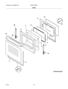09 - Door parts for Frigidaire Range LEEF3021MWC / from AppliancePartsPros.com