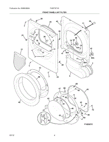 05 - Front Panel / Lint Filter parts for Frigidaire Dryer FASE7074NR2 / from AppliancePartsPros.com