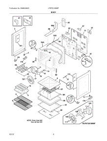 05 - Body parts for Frigidaire Range LFEF3019MBF / from AppliancePartsPros.com