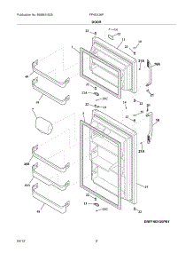 03 - Doors parts for Frigidaire Refrigerator FFHI2126PB2 / from AppliancePartsPros.com