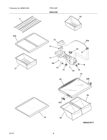 07 - Shelves parts for Frigidaire Refrigerator FFHI2126PB2 / from AppliancePartsPros.com