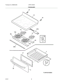 07 - Top / Drawer parts for Frigidaire Range LFEF3019MSG / from AppliancePartsPros.com