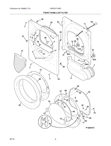 05 - Front Panel / Lint Filter parts for Frigidaire Dryer FASG7074NR2 / from AppliancePartsPros.com