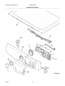 07 - Controls / Top Panel parts for Frigidaire Dryer FASG7074NR2 / from AppliancePartsPros.com