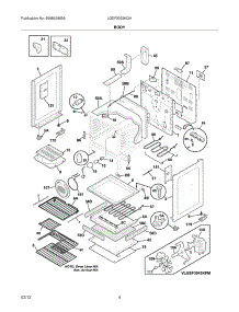 05 - Body parts for Frigidaire Range LGEF3033KQH / from AppliancePartsPros.com