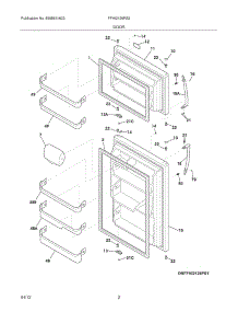 03 - Doors parts for Frigidaire Refrigerator FFHI2126PS3 / from AppliancePartsPros.com