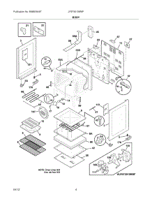 05 - Body parts for Frigidaire Range LFEF3019MWF / from AppliancePartsPros.com