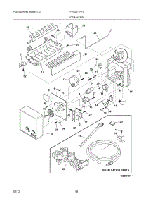 19 - Ice Maker parts for Frigidaire Refrigerator FFHS2311PF0 / from AppliancePartsPros.com