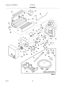 19 - Ice Maker parts for Frigidaire Refrigerator FFHS2313LE9 / from AppliancePartsPros.com