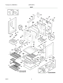 05 - Body parts for Frigidaire Range LGEF3045KFJ / from AppliancePartsPros.com