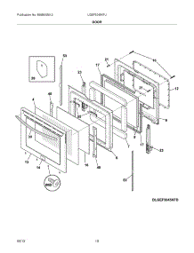 09 - Door parts for Frigidaire Range LGEF3045KFJ / from AppliancePartsPros.com