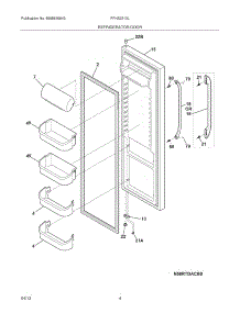 05 - Refrigerator Door parts for Frigidaire Refrigerator FFHS2313LMA / from AppliancePartsPros.com