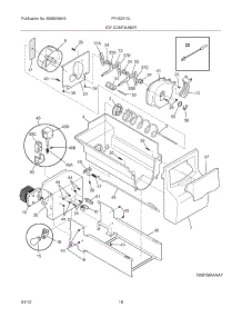 17 - Ice Container parts for Frigidaire Refrigerator FFHS2313LSA / from AppliancePartsPros.com