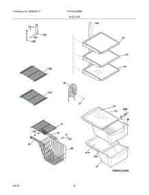 09 - Shelves parts for Frigidaire Refrigerator FFHS2322MB9 / from AppliancePartsPros.com