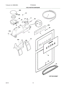 15 - Ice & Water Dispenser parts for Frigidaire Refrigerator FFHS2322MW7 / from AppliancePartsPros.com