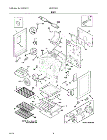 07 - Body parts for Frigidaire Range LGGF3033KWB / from AppliancePartsPros.com