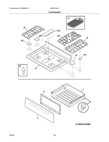 09 - Top / Drawer parts for Frigidaire Range LGGF3033KWB / from AppliancePartsPros.com