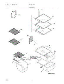 09 - Shelves parts for Frigidaire Refrigerator FFHS2611PF0 / from AppliancePartsPros.com