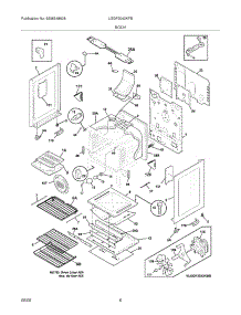 07 - Body parts for Frigidaire Range LGGF3043KFB / from AppliancePartsPros.com